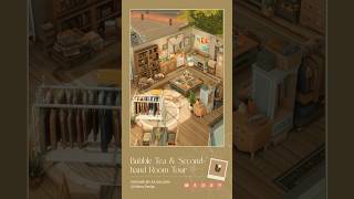 Bubble Tea &amp; secondhand | No CC 🪴 Sims 4 #vidara #thesims #sims4 #simsbuild #cozygaming