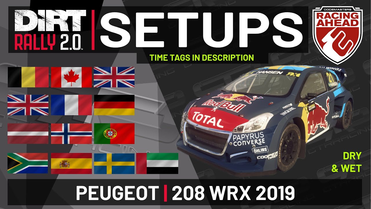 Peugeot 208 WRX 2019 | RX SETUPS DRY & WET | 13 Locations | DiRT