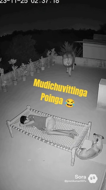 AVALAVUTHAN MUDICHUVITTINGA POINGA 😂 #tamil #cctv #lion #entertainment #chellenge