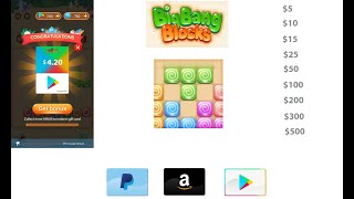 BigBang Blocks APP| PAYPAL-AMAZON-GOOGLE PLAY GIFT تطبيق جديد 500$-5$ دولار screenshot 3