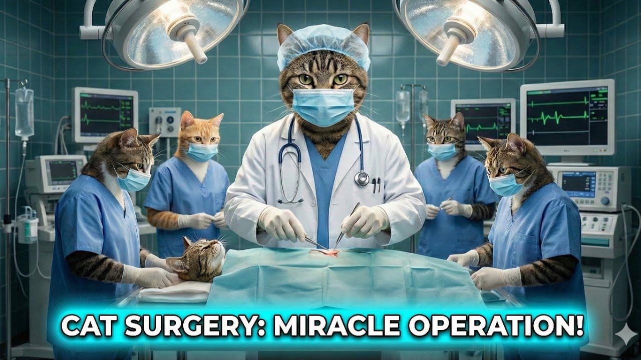 CUTE CAT DOCTOR GOING TO Hospital  for Emergency PATIENT TREATMENT 