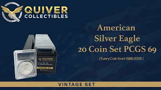 Vintage PCGS MS69 Set of 20 American Silver Eagles (Every Coin from 1986-2005)