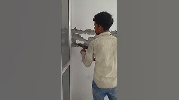 plaster removing on the wall