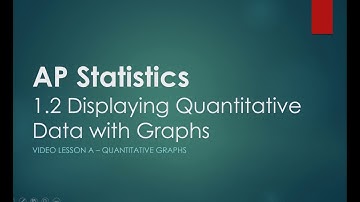 AP Statistics - 1.2 Displaying Quantitative Data A