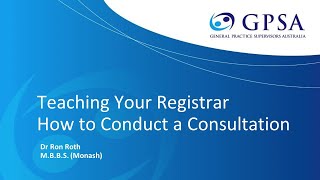 Teach Your Registrar How to Conduct a Consultation