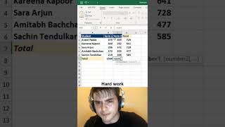 Stop using SUM! Quick autosum shortcut 👀 #shorts #msexcel