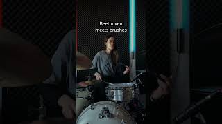 Adding Brushes to Beethoven 🥁 #drums #drumbash #classicalmusic