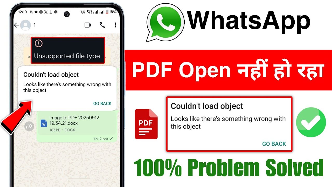 Whatsapp PDF Not Opening Problem 2025 | Whatsapp PDF Open Nahi Ho Raha ...