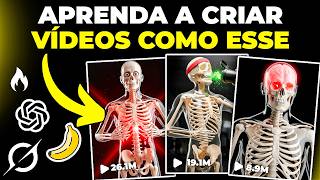 Como Fazer Vídeos Virais Educativos de Esqueletos (100% GRÁTIS) screenshot 1