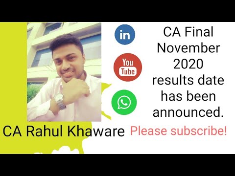 CA final November 2020 Result Date what's app status.