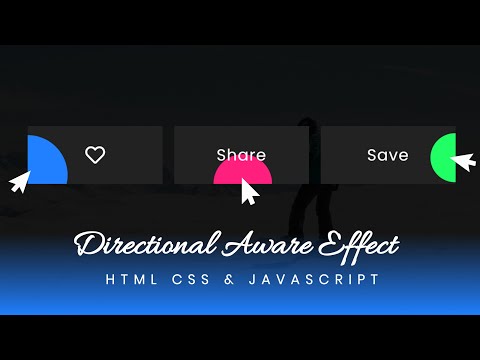 Cursor Directoinal-Aware Effect with HTML CSS And JS | JavaScript Directoinal Hover Effect