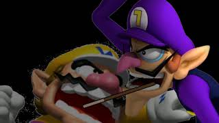 waluigi and wario rudely fight over a pocky stick but eventually share asmr