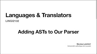 6. Adding ASTs to Our Parser