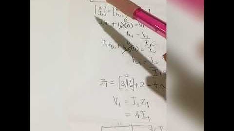 Two port network - hyrbid parameter