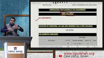CS Professional DIRECT TAX AMENDMENTS PART 1 OF 1 for June/ Dec 2020