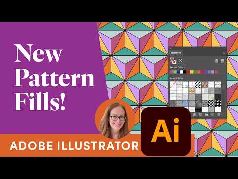 New Pattern Fills in Adobe Illustrator (30.8): How to Recolor and Edit Them