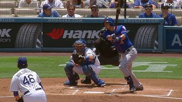 NYM@LAD: Flores opens scoring with a liner to right