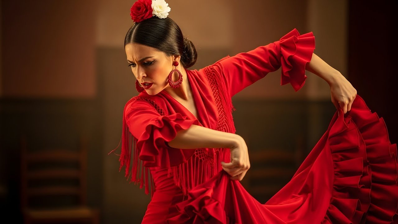 Spanish Flamenco Live Experience 24/7 with Dramatic Dance and Traditional Guitar