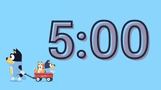 5 Minute Bluey Timer - Dad Bluey Bingo in a Wagon Timer - Five Minute Timer with Instrumental Music