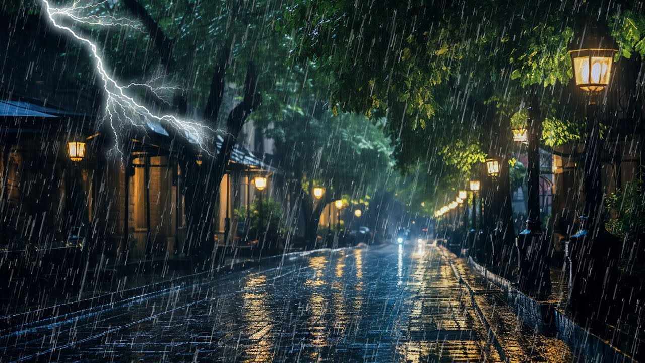 Sonido de Lluvia Relajante para Dormir - Lluvia y Truenos en Parque ...