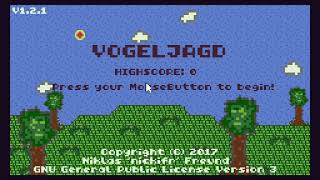 Vogeljagd (2017) ‒ TIC-80 Machine | First-person duck hunt screenshot 1