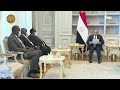 الرئيس عبد الفتاح السيسي يستقبل مستشار رئيس جمهورية جنوب السودان للشئون الأمنية