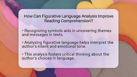 How Can Figurative Language Analysis Improve Reading Comprehension? - The Prose Path