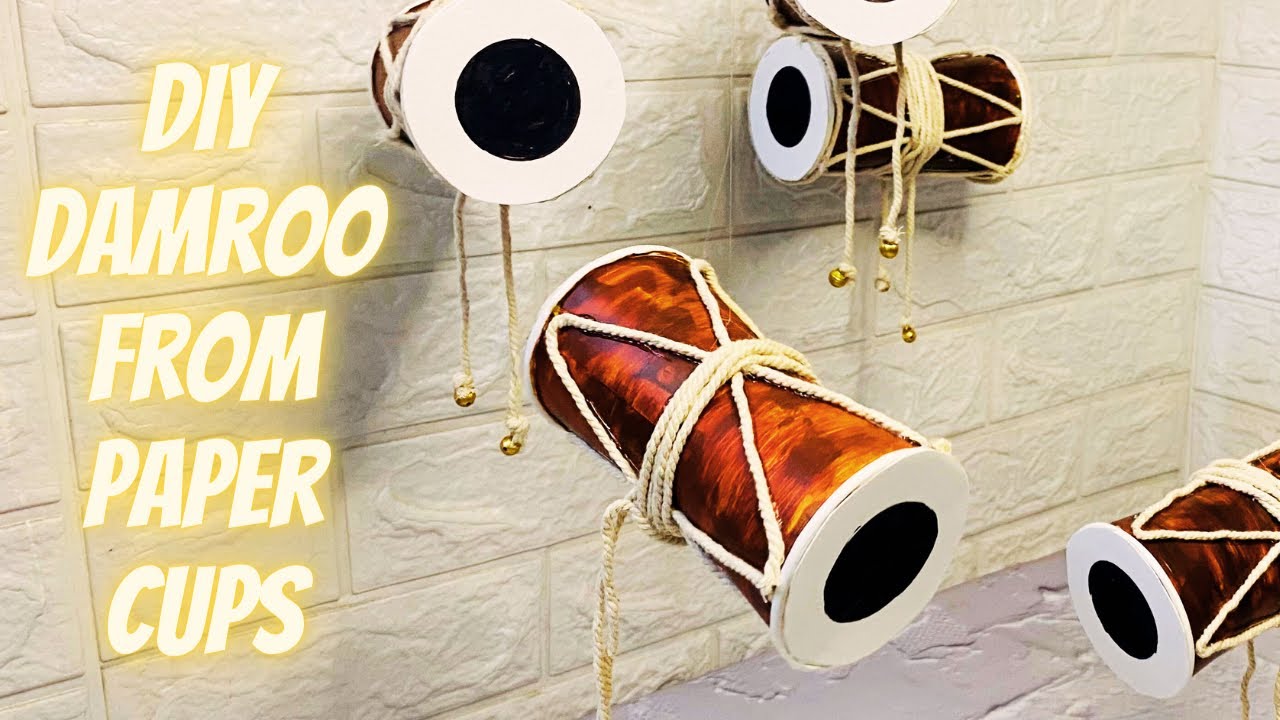 Paper cups craft For Ganpati Decoration - YouTube