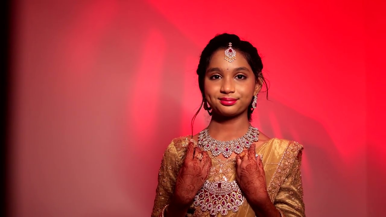 Siddu and Sruthi half saree and dhoti function