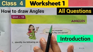 DAV class 4 maths unit 10 Angles - Introduction and worksheet 1 All Questions