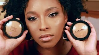 Sephora MicroSmooth Powder vs Laura Geller Double Take Foundation Powder|Review + Demo