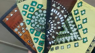 cardboard craft part 4  a simple craft with simple art...# art, #cardboard art, #mandala #shorts