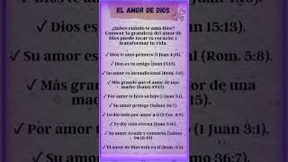 Textos Bíblicos que nos hablam del amor de Dios hacía nosotros!.🙏🏻