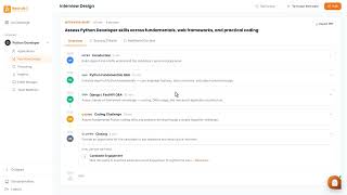 Interview Plan Creation: Python developer