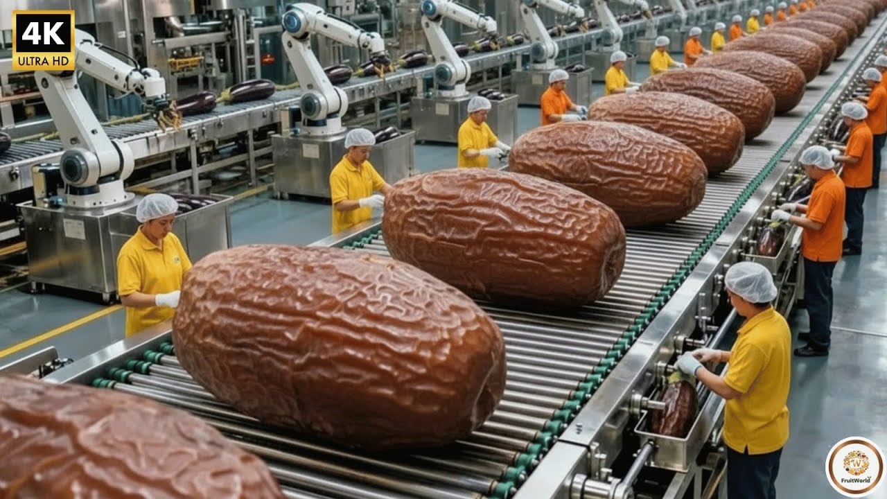 Inside High-Tech Dates Factory | How Dates Are Farmed & Processed Step ...