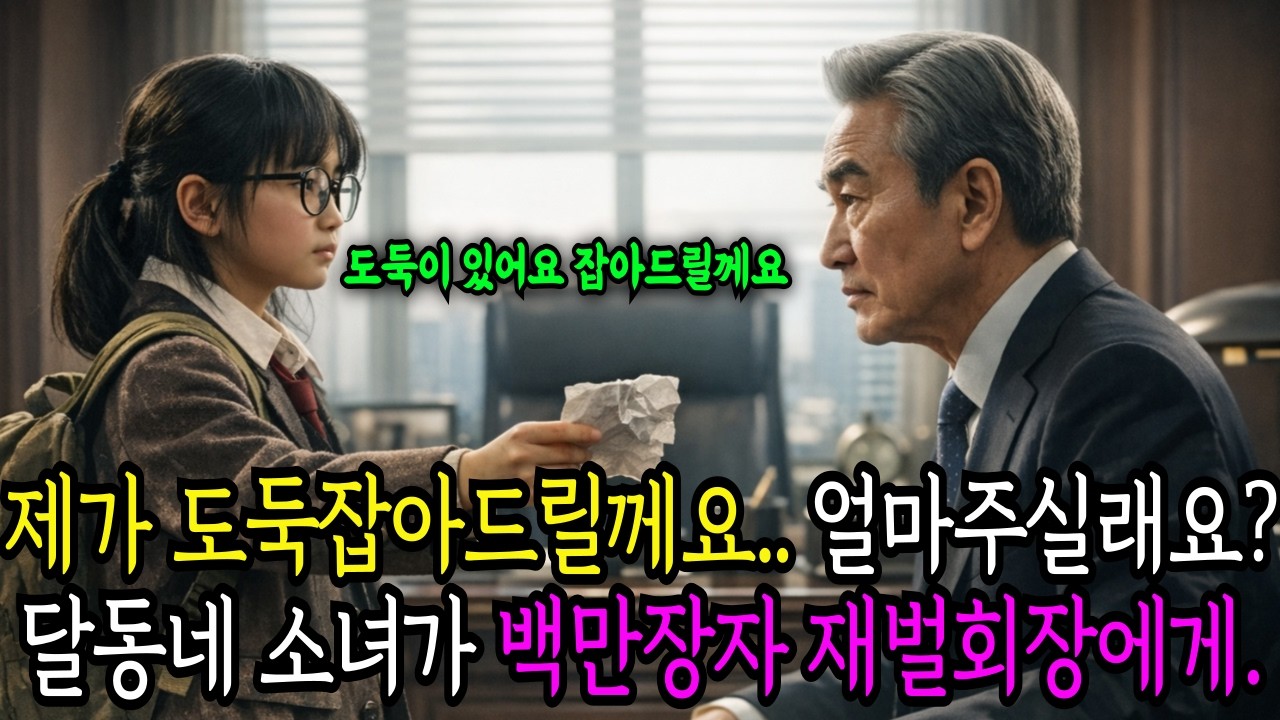 “회장님 곁에 도둑 있어요 제가 도둑 잡아드릴께요.. 얼마주실래요?” 달동네소녀가 대기업 백만장자 재벌회장님에게 제안하는데..|오디오북 |노후사연 |반전사연|시니어사연|인생이야기|