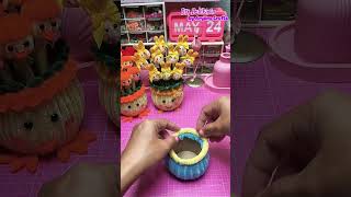 How to Make a Beautiful Pot from Pipe Cleaners #shorts #shortvideo #pipecleaners #diy