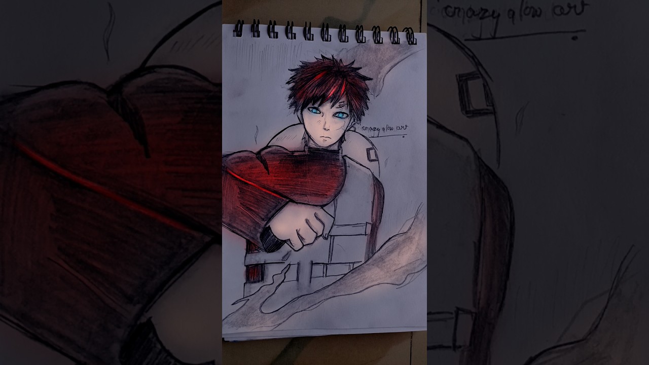 Drawing gaara  |glow art| 