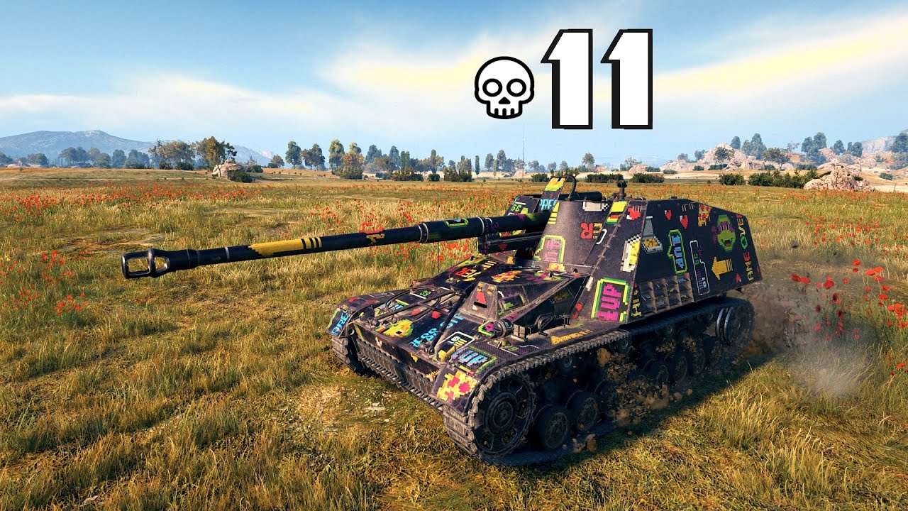 Nashorn - 11 Kills (Pool's Medal) & 5K Damage. World of Tanks Replays