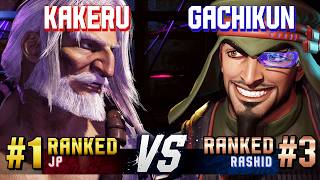 SF6 ▰ KAKERU (#1 Ranked JP) vs GACHIKUN (#3 Ranked Rashid) ▰ High Level Gameplay