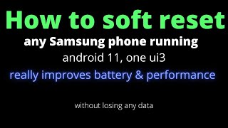 How to SOFT RESET Samsung phones android 11 with Samsung 3.0 UI. without losing any data or apps. screenshot 2