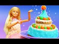 La tarta de Barbie. La cocina de Barbie en español. Vídeos para niñas