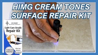 Repair Demo Using the HIMG Light Cure Acrylic Cream Tones Repair Kit | How to Repair a Countertop