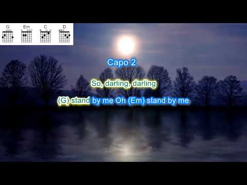 Stand by Me capo 2 by Ben E King play along with scrolling guitar chords and lyrics