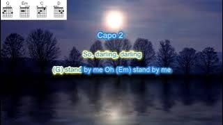 Stand by Me (capo 2) by Ben E King play along with scrolling guitar chords and lyrics