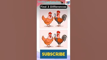 find 3 differences in hen puzzle #shorts #shortsfeed2025 #brainteaser