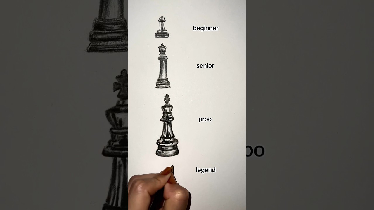 how to draw the chess king 😵😱🔥 