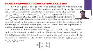 Canonical Correlation Analysis 
