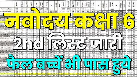 Navodaya Result 2023 Class 6 | Navodaya 2nd Merit List 2023 | Navodaya Waiting List 2023 |