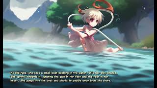 The Girl Is Running Away From The Pink Tentacles T